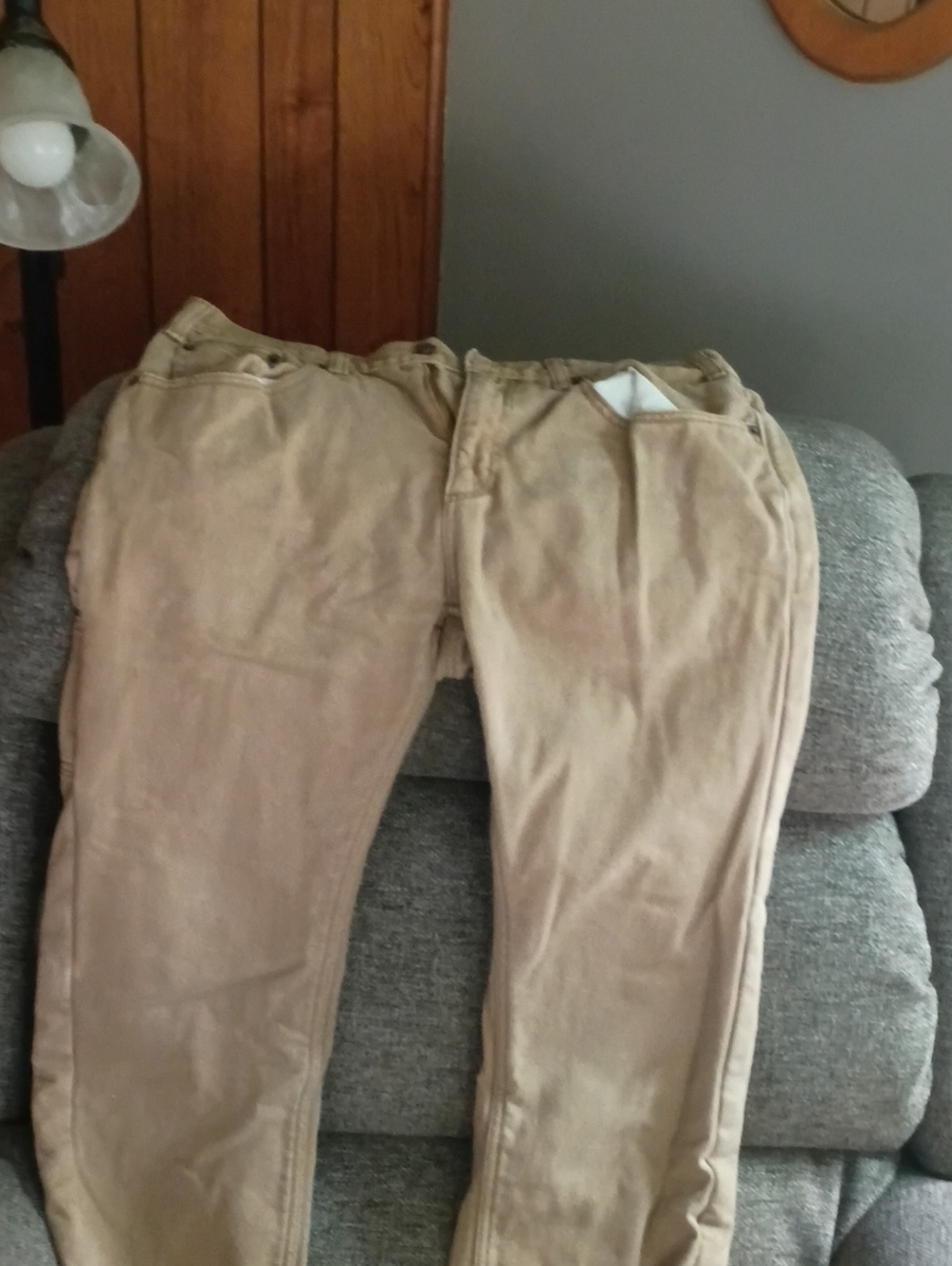 Men's Classic Tan Chino Pants Insulated